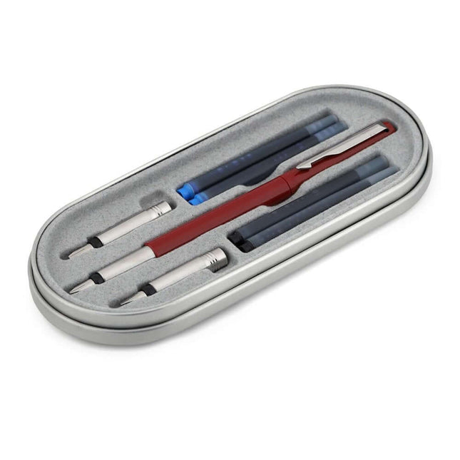 Parker Vector Standard Calligraphy Fountain Pen, 7 Pieces Set