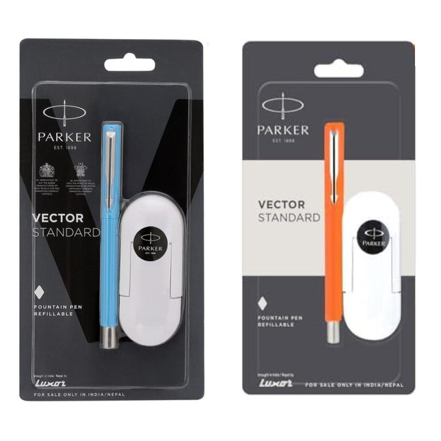 Parker Vector Standard Fountain Pen with 3 Quink Cartridges