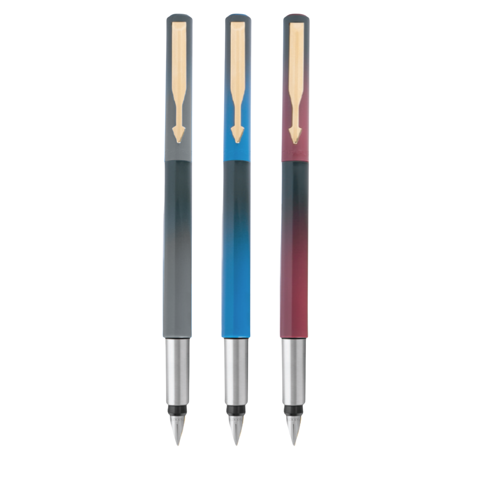 Parker Vector Standard Fusion Fountain Pen Gold Trim | Includes Converter and Cartridge