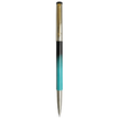 Parker Vector Steel Fusion Roller Ball Pen Gold Trim | Ink Colour - Blue
