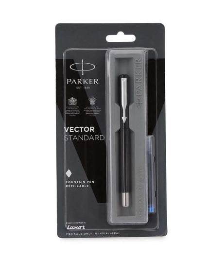 Parker Vector Standard Fountain Pen with Quink Cartridge