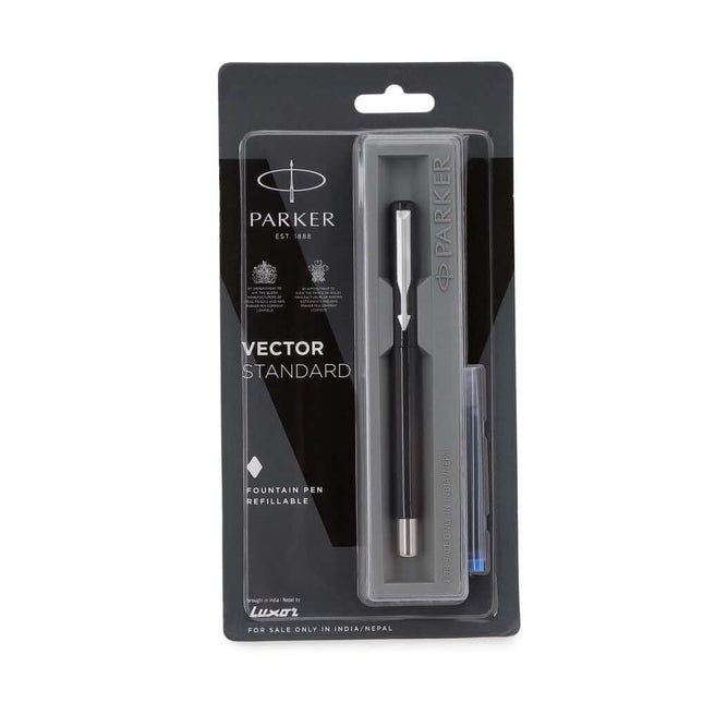 Parker Vector Standard Fountain Pen with Quink Cartridge