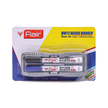 Flair Whiteboard Duster Marker Set | Set of 2 Markers & 1 Duster