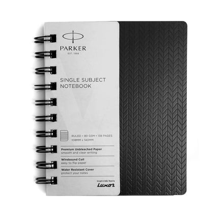Parker Premium Wiro Note Book Silver | Single Subject | Size - 10.8cm x 14cm