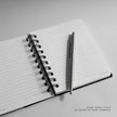 Parker Premium Wiro Note Book Silver | Single Subject | Size - 10.8cm x 14cm with a pen.