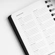 Parker Premium Wiro Note Book Silver | Single Subject | Size - 10.8cm x 14cm open page layout for notable dates.