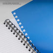 Parker Premium Wiro Note Book Silver with Blue Tabs | 4 Subject | Size - 10.8cm x 14cm showing blue tabbed separators.
