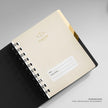 Parker Premium Wiro Note Book Gold with Taupe Tabs | 4 Subject | Size - 10.8cm x 14cm open pages