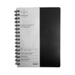 Parker Premium Wiro Note Book Silver | Single Subject | Size - 14cm x 21.6cm on display with wire binding.
