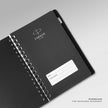 Parker Premium Wiro Note Book Silver | Single Subject | Size - 17.6cm x 25cm open showing wirebound design.