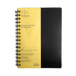 Parker Premium Wiro Note Book Gold | Single Subject | Size - 14cm x 21.6cm - yellow cover, spiral binding, 138 pages.
