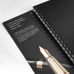 Parker Premium Wiro Note Book Gold | Single Subject | Size - 17.6cm x 25cm featuring a quote by George S. Parker.