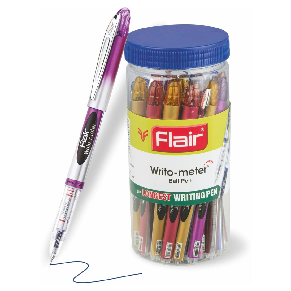 Flair Writometer Ball Pen | Ink Colour - Blue and Black