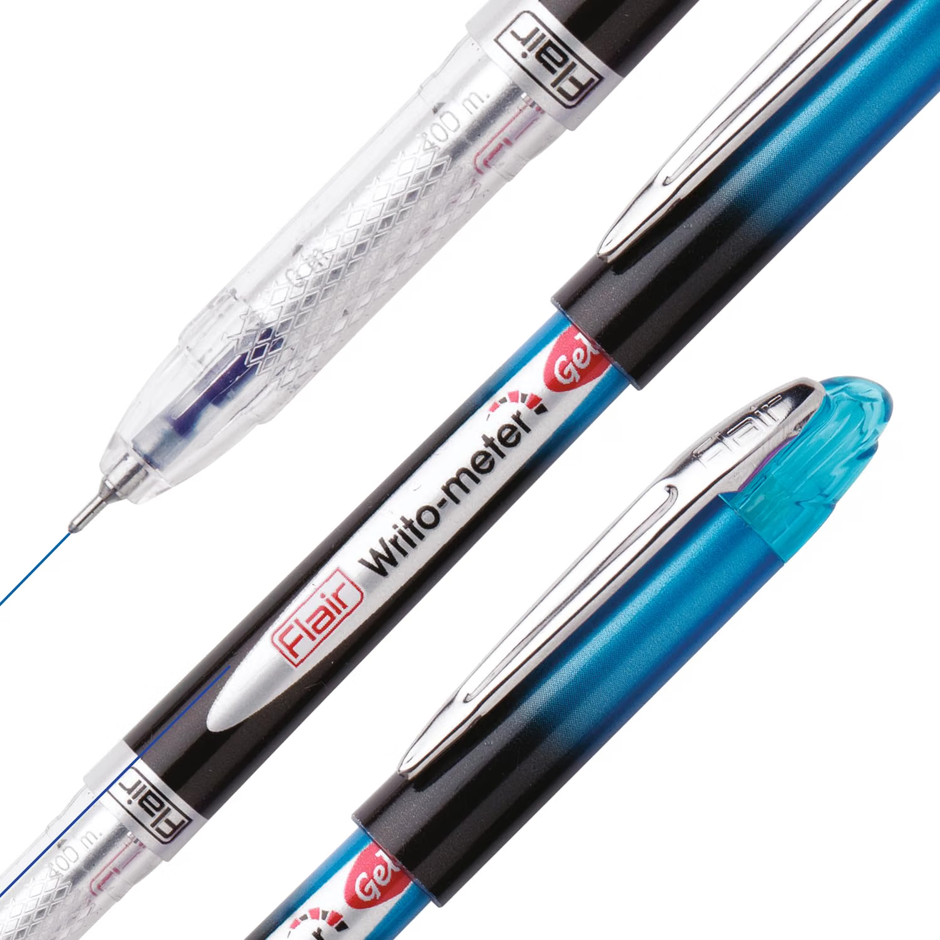 Flair Writometer Gel Pen | Ink Colour - Blue and Black