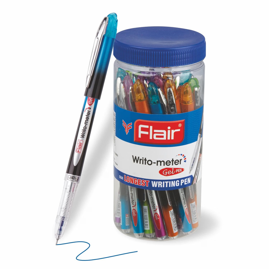 Flair Writometer Gel Pen | Ink Colour - Blue and Black