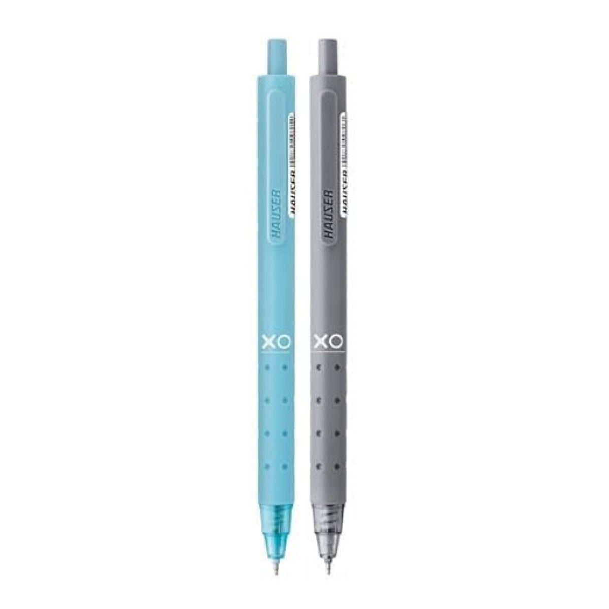 Hauser XO Click Gel Pen | Ink Colour - Blue and Black displayed with blue and gray colors.