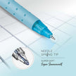 Hauser XO Click Gel Pen | Ink Colour - Blue and Black showcasing needle spring tip for smooth writing.