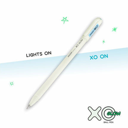 Hauser XO Glow Ball Pen | Pack of 20 | Blue -16, Black - 3, Red - 1