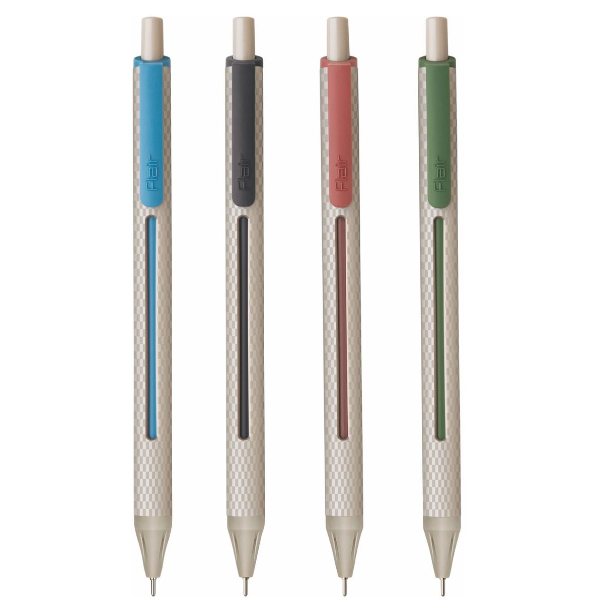 Flair Yolo Clicker Ball Pen | Pack of 50 | Ink Colour - Blue, Black and Red