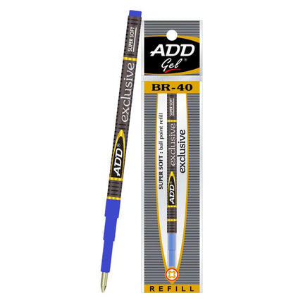 Add Gel BR-40 Ball Pen Refills - Blue - Refills