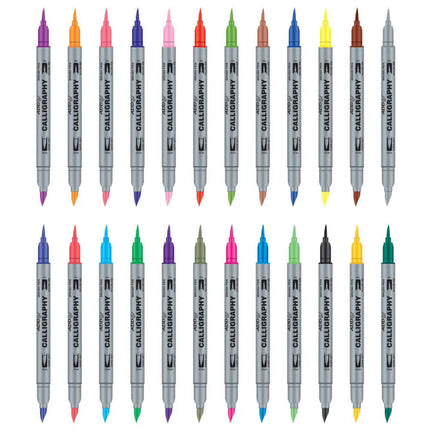 Add Gel Calligraphy Twin Tip Brush Pen Set - Brush Pens