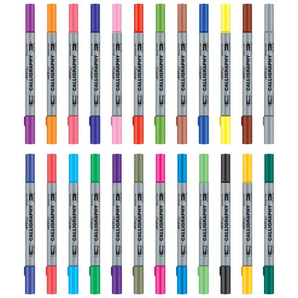 Add Gel Calligraphy Twin Tip Brush Pen Set - Brush Pens