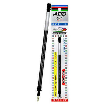 Add Gel GR-20 Gel Pen Refill - Black - Refills