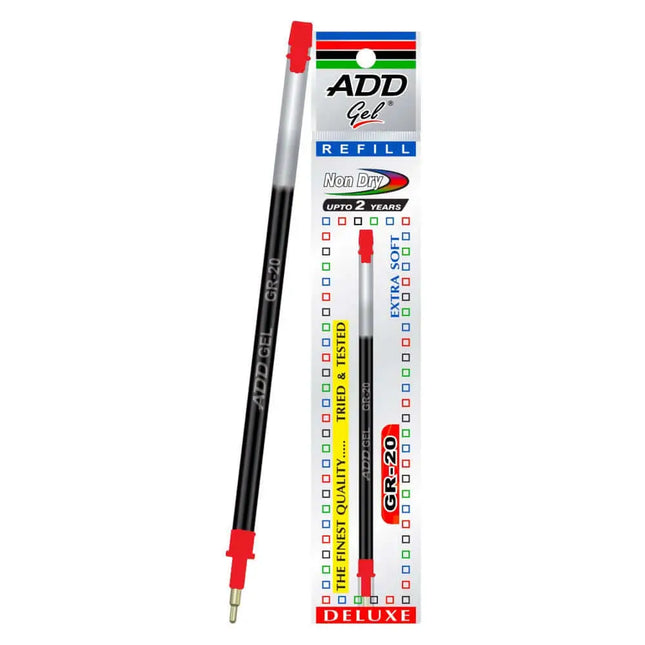 Add Gel GR-20 Gel Pen Refill - Red - Refills