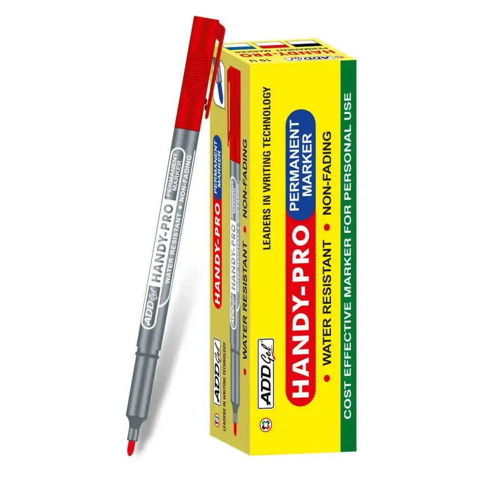 Add Gel Handy Pro Permanent Marker - Red - Permanent Markers