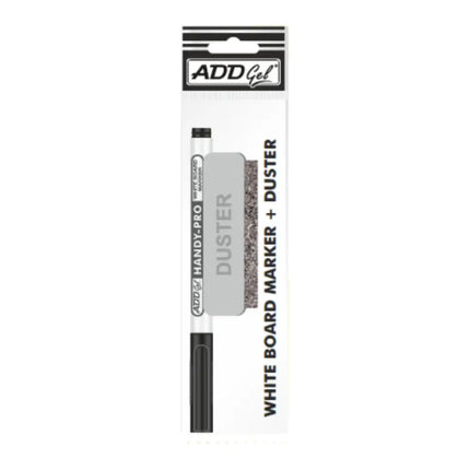 Add Gel Handy Pro White Board Marker Black with Duster - White Board Marker