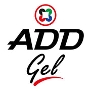 Add gel logo featuring bold black lettering with a colorful circular emblem above the text.
