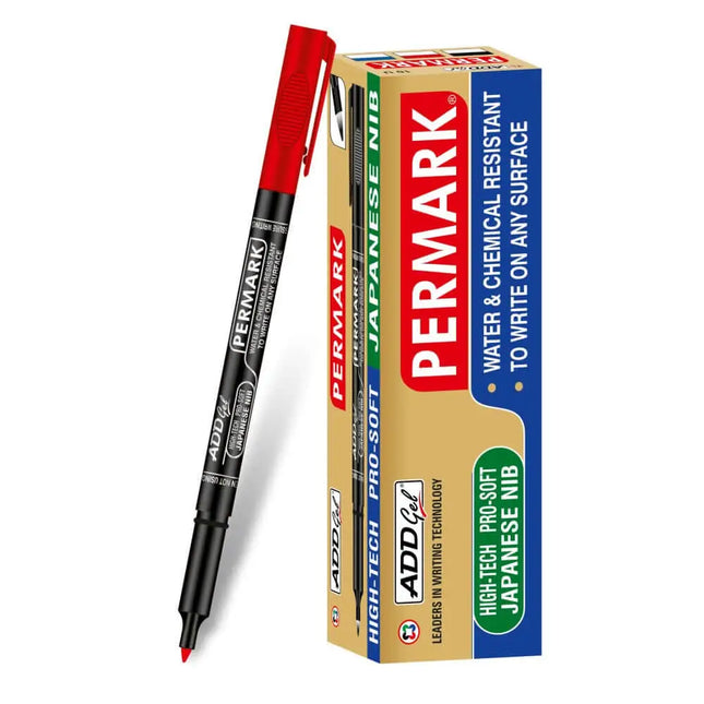 Add Gel Permark Marker Pen - Red - Permanent Markers