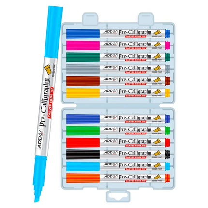 Add Gel Pre-Calligraphy Set of 12 Shades - Brush Pens