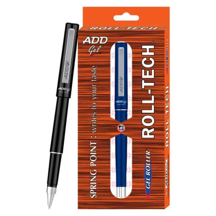 Add Gel Roll Tech Gel Roller Pen - Black - Roller Ball Pens