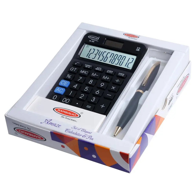 Bambalio Amaze Set of Calculator and Pen - Black - Calculators