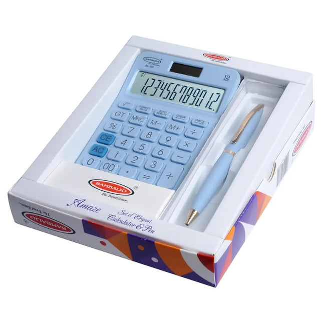Bambalio Amaze Set of Calculator and Pen - Blue - Calculators