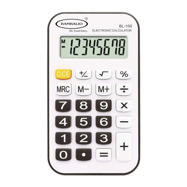 Bambalio BL-100 8 Digits Pocket Calculator - Black - Calculators