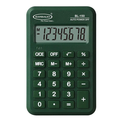 Bambalio BL-150 8 Digits Pocket Calculator - Green - Calculators