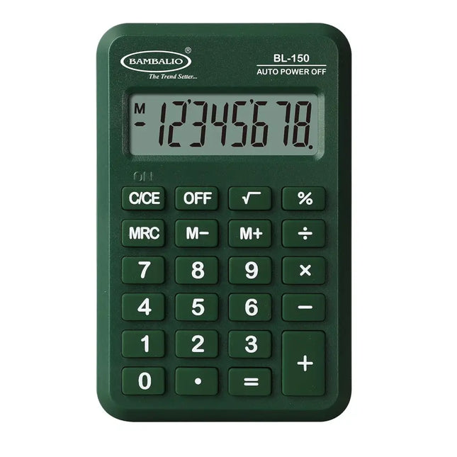 Bambalio BL-150 8 Digits Pocket Calculator - Green - Calculators