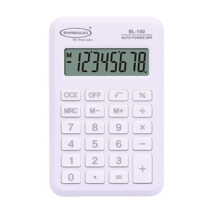 Bambalio BL-150 8 Digits Pocket Calculator - White - Calculators