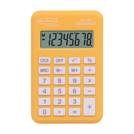 Bambalio BL-150 8 Digits Pocket Calculator - Yellow - Calculators