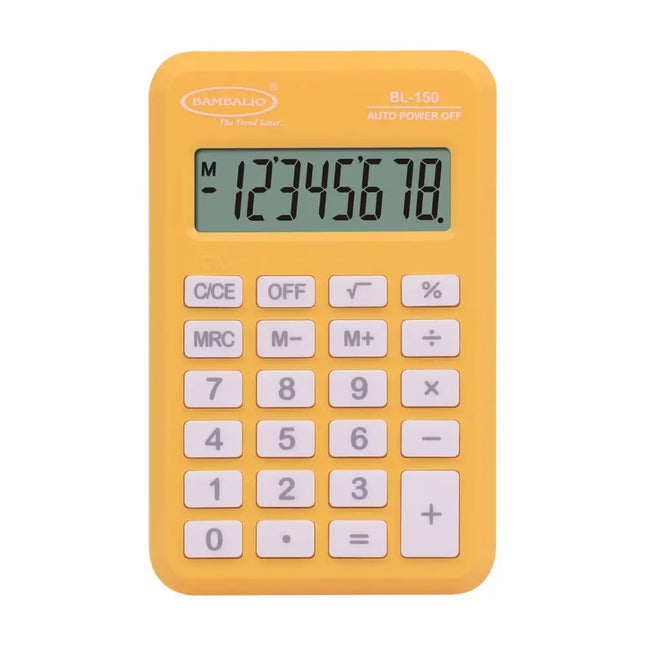 Bambalio BL-150 8 Digits Pocket Calculator - Yellow - Calculators