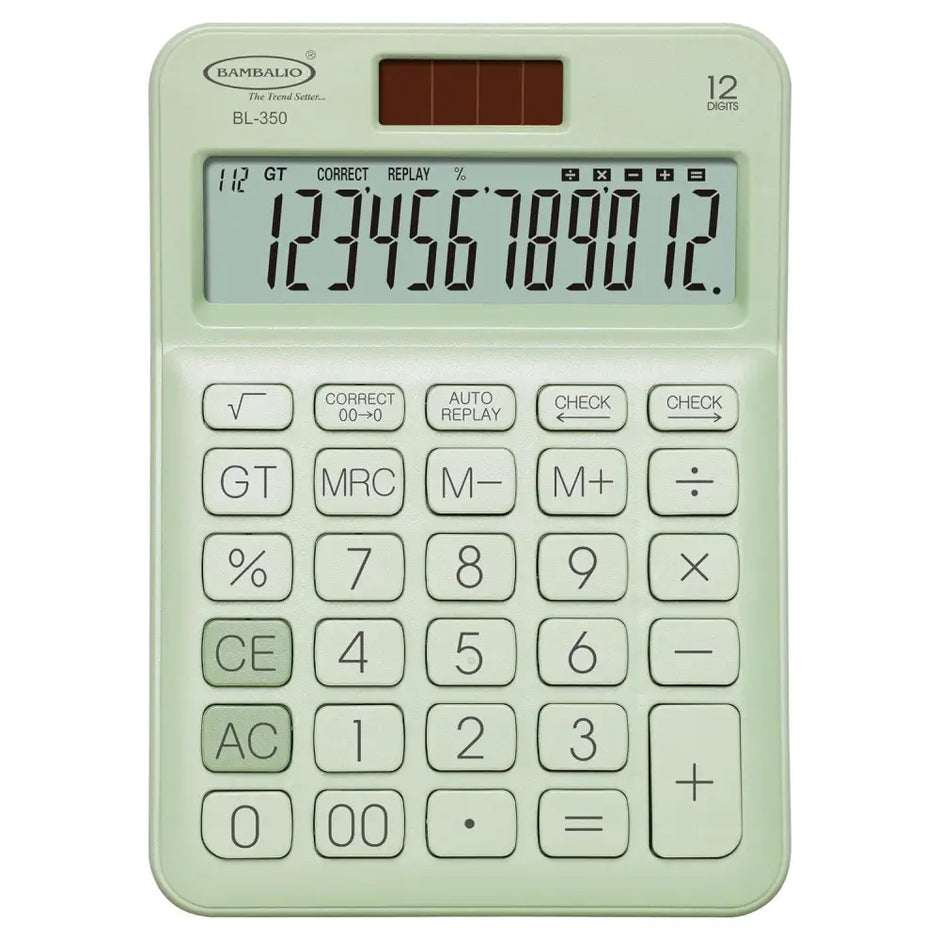 Bambalio BL-350 12 Digits Desktop Calculator - Green - Calculators