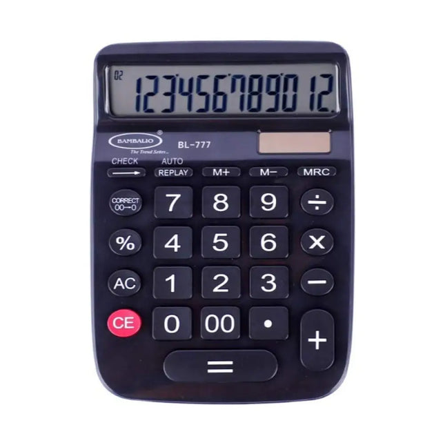 Bambalio BL-777 12 Digits Desktop Calculator - Black - Calculators