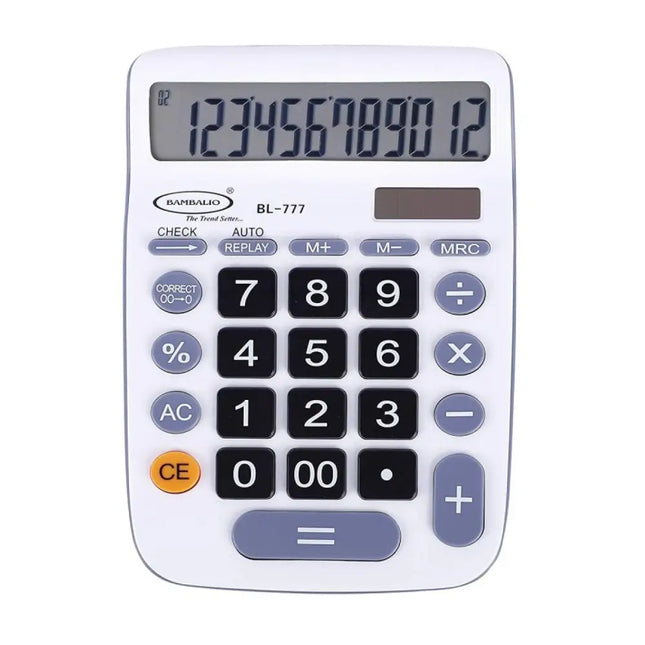 Bambalio BL-777 12 Digits Desktop Calculator - White - Calculators