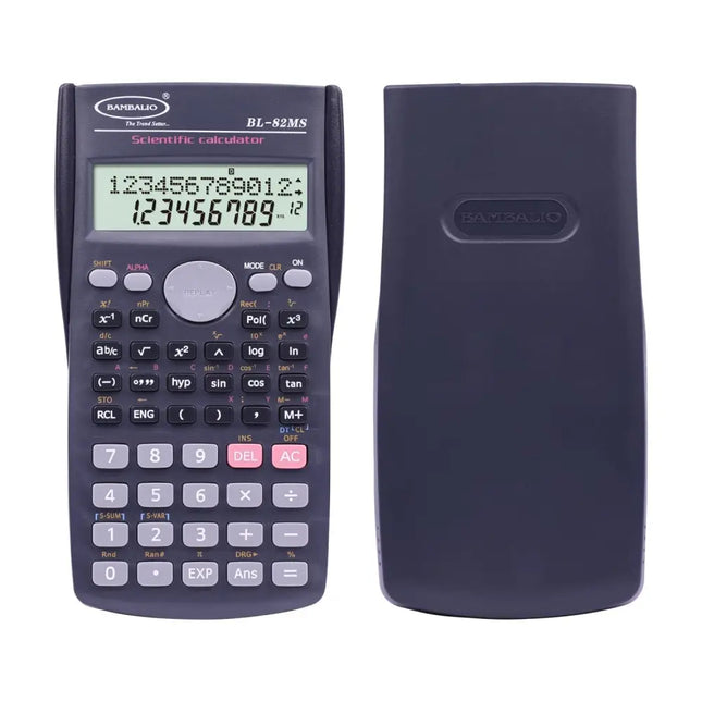 Bambalio BL-82MS Scientific Calculator | 240 Functions and 2 Line Display - Blue - Calculators