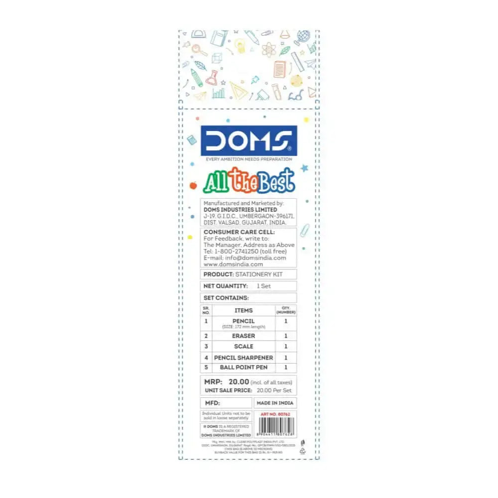 DOMS All The Best Kit | Stationery Kit of 5 Assorted Items - Art Kits