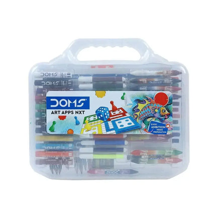 DOMS Art Apps Nxt Kit With Plastic Carry Case | Combination of 9 Stationery Items - Art Kits