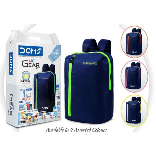 DOMS Art Gear Kit | Comes With Zipper Bag | Combination of 13 Stationery Items - Art Kits