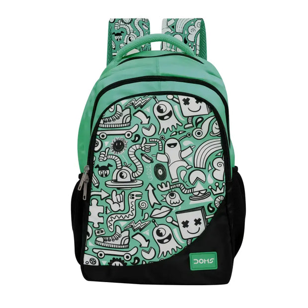 DOMS Back Pack - Doodle Series - Green - Back Packs